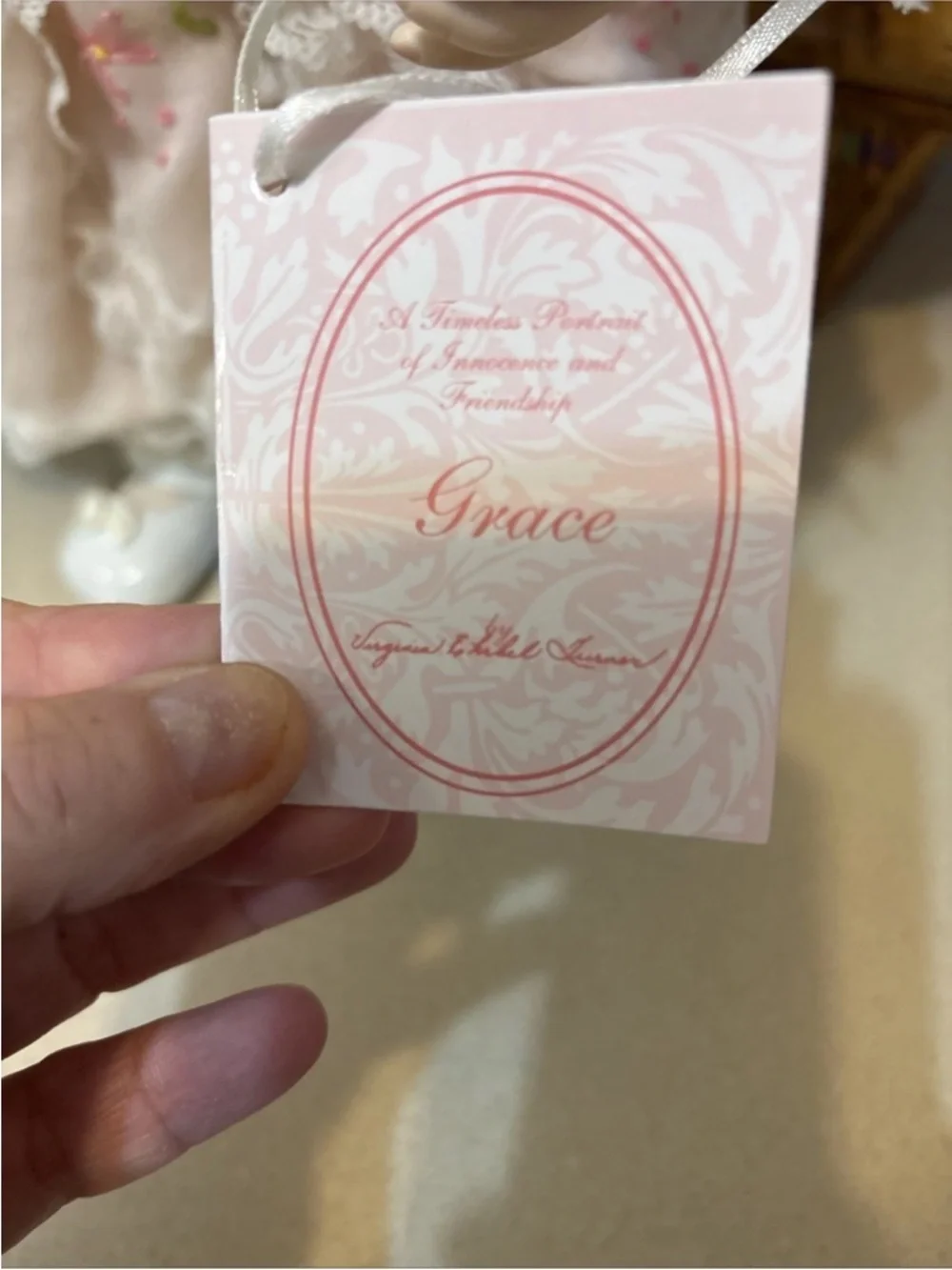 Vintage Virginia Turner “Grace”  Hamilton Collection Porcelain Doll With Kitty